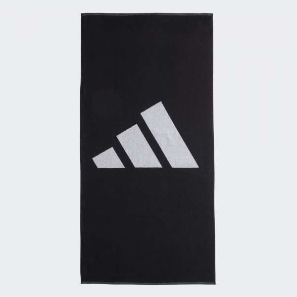 adidas Handtuch mit Logo L - schwarz/weiß