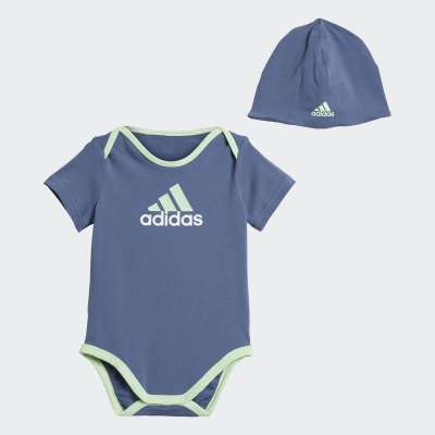 adidas Baby Anzug Mutze blau mint Kinder Hoodies Pullover Lifestyle Sport Bargfrede