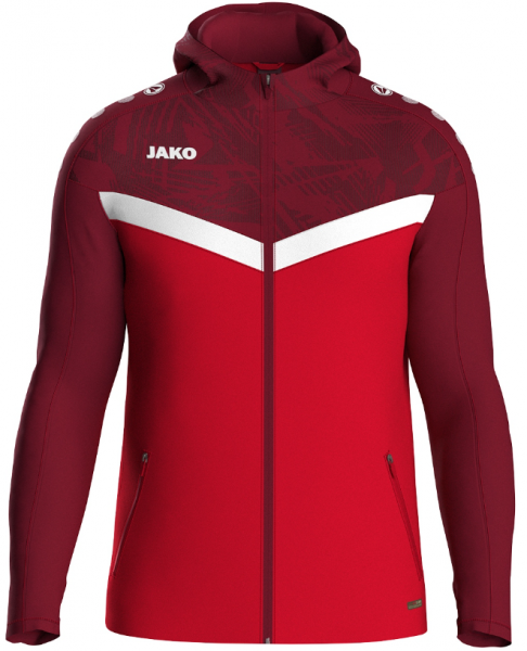 JAKO Kapuzenjacke Iconic Damen-rot/weinrot